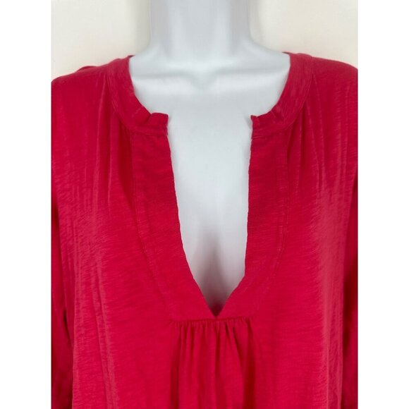 J. Crew 3/4 Sleeve Plunging V-Neck T-Shirt Size M - Picture 3 of 8